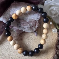 Palo Santo Armband mit schwarzem Shungit